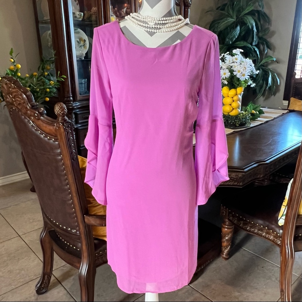 Thalia Sodi | purple flare sleeves dress | size S